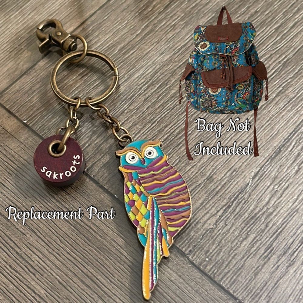 Sakroots Artist Circle Teal Spirit Desert Backpack Floral Backpack Key Chain